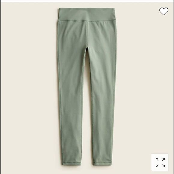 J CREW High-rise 7/8 leggings in Signature flex. Size Medium. Pale Cypress New - Picture 2 of 4
